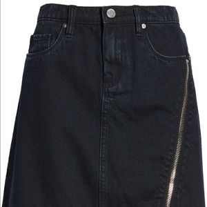 27 Blank NYC Denim Skirt with Functional Leg Zip